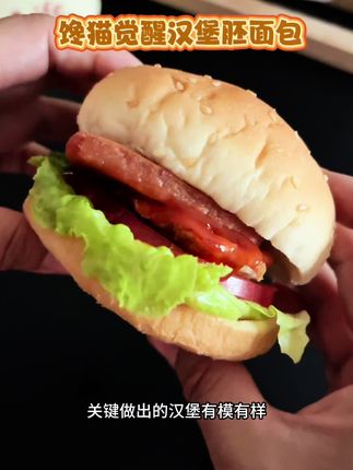 我家孩子特别爱吃汉堡,出去吃又不放心,用这个汉堡胚#馋猫觉醒汉堡胚面包 在家做汉堡既方便又简单,小朋友们都超爱吃#面包 #新鲜出炉 #汉堡#早餐吃什么