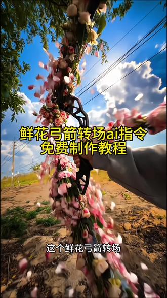 鲜花弓箭 鲜花弓箭构图 鲜花弓箭ai指令 玫瑰花弓箭转场教程 鲜花弓箭转场教程 鲜花弓箭ai特效 #由小云雀seedance2.0制作 #小云雀AI #小云雀爆款马上成片 #小云雀seedance #芯有云雀创作飞跃 鲜花弓箭特效花弓箭制作教程 鲜花弓箭ai教程指令 鲜花弓箭转场指令弓箭变装 花弓箭精准射中我心巴 鲜花弓箭转场 鲜花弓箭转场特效ai指令