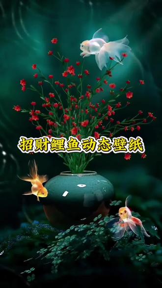招财鲤鱼吸金壁纸#剪映 #壁纸 #动态壁纸 #动态锁屏 #屏保壁纸