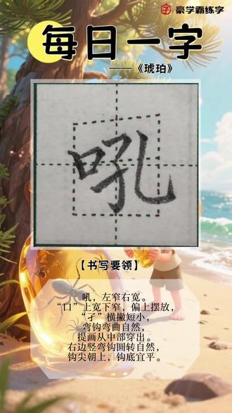 ✍🏻【每日一字】
四年级下《琥珀》
“吼”的写法硬笔楷书教学
#硬笔书法 #硬笔楷书 #书法培训 #练字技巧 #硬笔书法教学