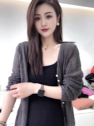 灰色针织防晒开衫法式黑色法式半身裙高级感收腰针织长裙气质套装#上热门🔥