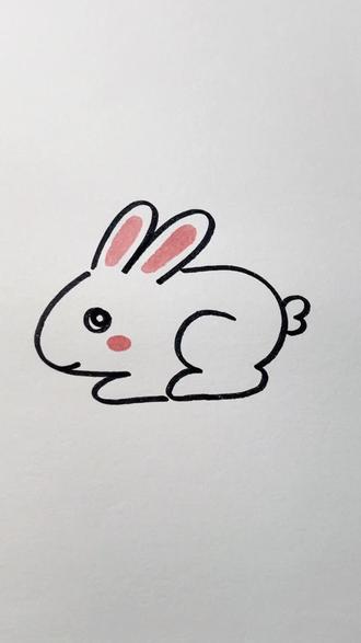 用五个3画一只小兔子#一学就会的简笔画 #绘画教程 #简笔画 #零基础学画画 #简笔画教程