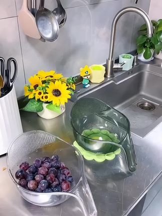 这个淘米盆真的太方便了,容量大,淘个米,过滤个面条米线,洗个蔬菜水果都很好#淘米沥水篮带手柄 #好物推荐🔥 #百货好物分享 @DOU+上热门