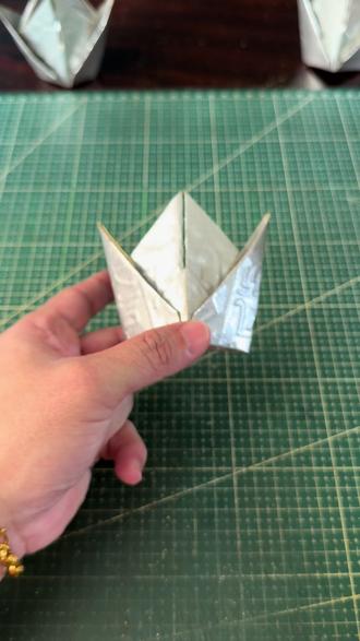 【锡箔六角锭】#折纸教程 #手艺人在抖音