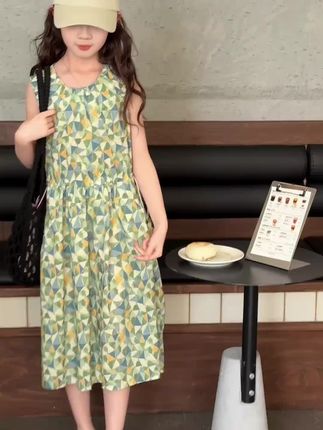 #气质仙女裙穿搭 #夏季新款 #夏季连衣裙 #甜美穿搭 #夏天裙子童装女童连衣裙夏装棉布裙薄款