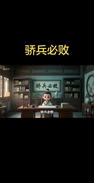 每日一篇小故事,积累一个成语《骄兵必败》 #每天跟我涨知识 #成语故事 #儿童睡前故事 #强烈推荐