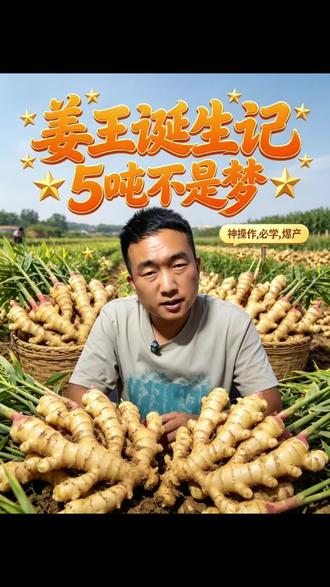 文山种姜想要5吨产量,苗齐后这三步绝不能错!#生姜种植 #姜瘟病 #云南 #新农人 #大脚印