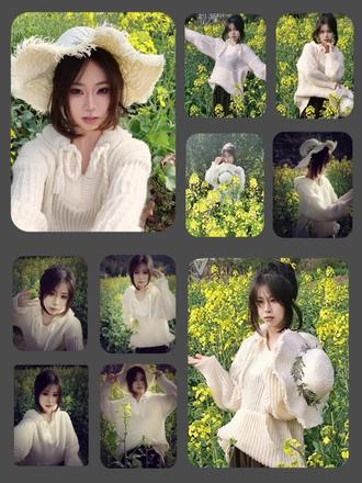 #网感头像 #女头 哎,盆友,油菜花的花语你知道不知道啊