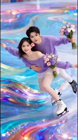 今日分享AI生成冰上华尔兹@抖音小助手