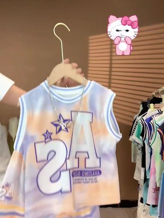 男女童夏季休闲背心速干冰丝凉感运动套装中大童篮球服两件套#男女童装 #儿童套装 #儿童夏季套装 #儿童背心套装 #儿童冰丝套装