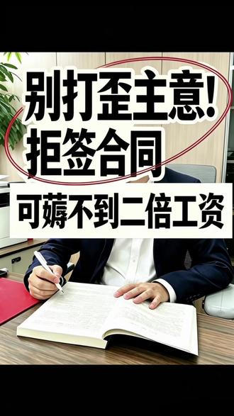 别打歪主意拒签合同,可薅不到二倍工资#二倍工资差额 #劳动法 #劳动仲裁 #经济赔偿金 #淮安律师