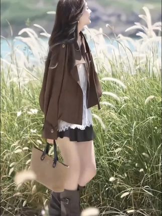 2025早秋一整套时尚洋气设计感宽松韩版内搭短款外套短裙三件套#时尚潮流穿搭 #又美又飒 #穿出自己的风格