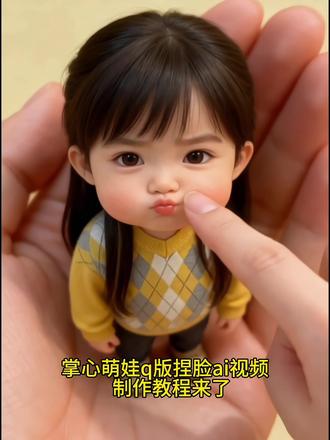 #剪映#ai #捏脸 #可爱ai #q版小人也太萌了 掌心萌娃Q版扭脸ai视频制作教程来了 模版已经备好了 快去用自己照片生成专属自己的萌娃Q版手办视频吧@剪映 @抖音小助手 @DOU+小助手