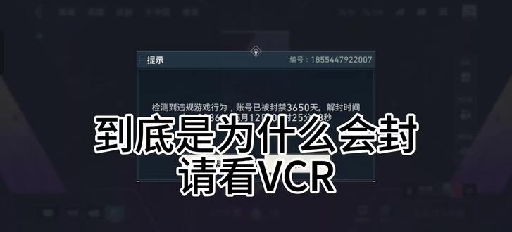 帮我看看为什么会封?#无畏契约#手瓦