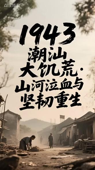 1943潮汕大饥荒,山河泣血与坚韧重生。#潮汕 #历史 #饥荒 #英雄