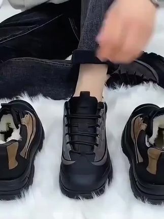 #上热门话题🔥🔥🔥 #啄木鸟男士加绒棉鞋冬季雪地靴男款劳保鞋防滑工作休闲鞋加绒男鞋