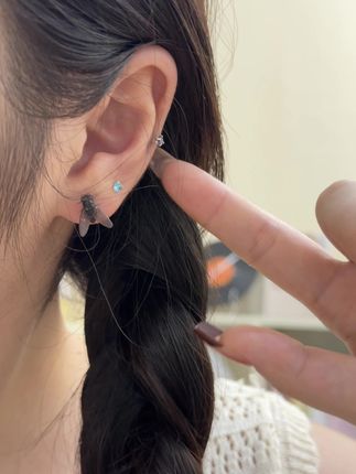 好抽象的耳钉啊 好喜欢#抽象#苍蝇耳钉