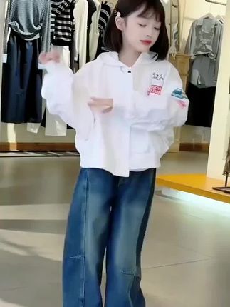 #牛仔裤搭配 #连帽卫衣 #裤子推荐