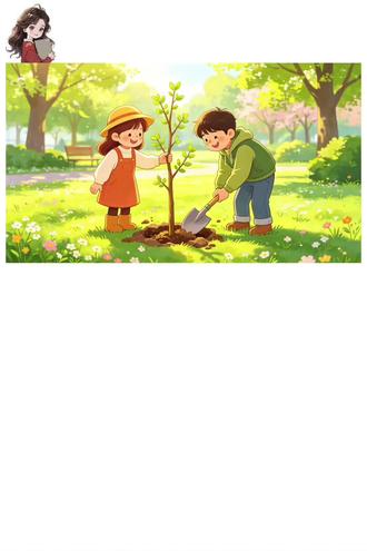 一年级看图写话《植树》素材积累,家长点赞收藏让孩子读读记记#看图写话 #一年级 #看图说话 #小学语文 #幼小衔接