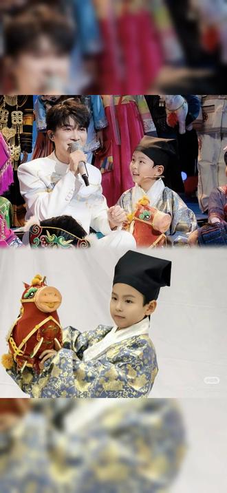 小明终于穿上了汉服#春节#春晚#汉服