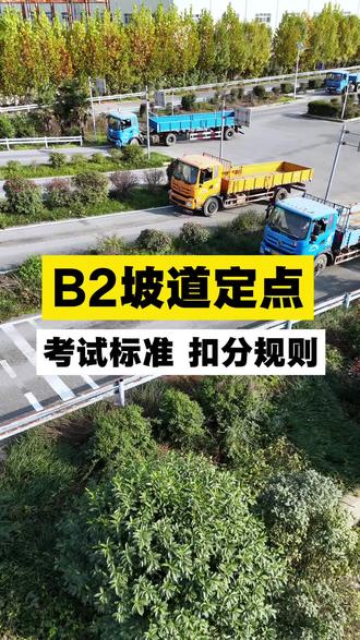 B2坡道定点,考试规则,扣分标准。#科目二