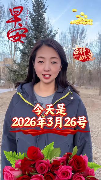 今天是 2026 年 3 月 26 号,星期四,农历二月初八。初八喜迎八方财,年年福运撞满怀。财神常驻你家宅,马上有钱滚滚来。早安吉祥。#早安#祝福语#情感#幸福#正能量