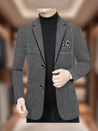 秋冬季加绒加厚商务休闲西服#男士西服 #西服 #男士外套 #秋冬穿搭 #高级感穿搭