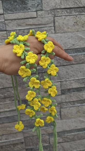 油菜花发带钩织#钩针教程 #钩针发带 #钩针编织 #手工