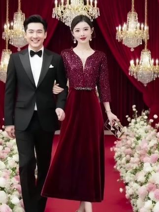 #喜结良缘 #婚宴喜婆婆妈妈礼服 #美出高级感 #谁穿谁好看 #穿搭