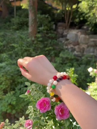 白玉菩提和十八籽一起戴也太惊艳了吧🥰#手串搭配 #手串 #诸事顺利 #灵隐寺 #纪录美好生活