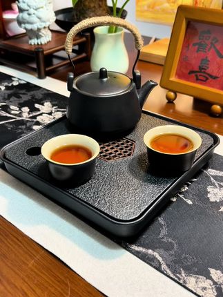 #仿乌金石家用茶盘 耐高温不变形的家用茶盘,规格款式选择多,好用不贵#耐高温茶盘 #茶生活 #与茶相伴的日子