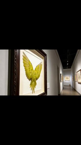 把去逝的鹦鹉做成蝴蝶样子的皮展#宠物#鹦鹉 #标本