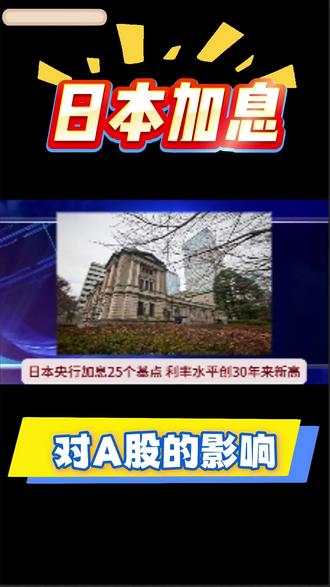 日本加息对A股有什么影响?#A股#牛市#金融#日本加息