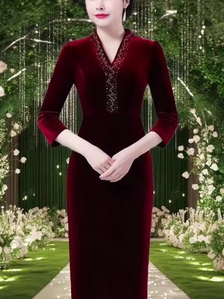 #喜婆婆婚宴装连衣裙 #喜婆婆喜妈妈 #婚礼妈妈礼服