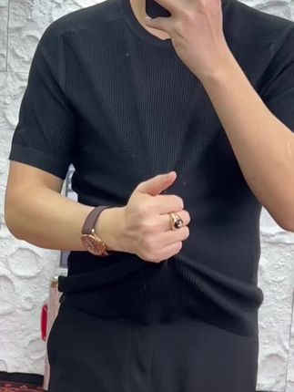 秋冬男士新款简约修身打底毛衣#穿出高级感 #简约大气 #打底衫搭配 #针织打底衫 #男士毛衣