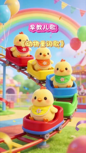 一头牛两匹马,三羊乐开花。四鸡五鸭六小鸟,七鱼八虾九虫爬。#动物 #量词歌 #早教儿歌打卡 #亲子早教儿歌 #启蒙
