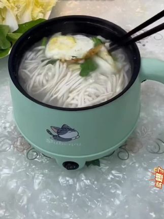 电煮锅多功能家用小电锅宿舍煮面煎炒一体小电饭锅电火锅1.8升#电煮锅 #电火锅 #小电锅
