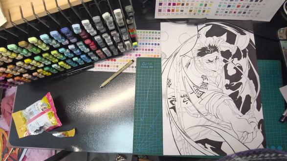 今天画的是鬼灭之刃中九柱最强战力。#动漫手绘教程 #创作者中心 #创作灵感 #鬼灭之刃 #画画