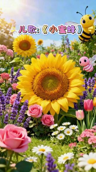 儿歌:《小蜜蜂》#儿童动画 #儿歌100首最火 #亲子互动 #启蒙教育#儿童益智