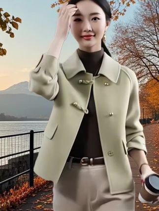 宝子们!这套浅卡其色系穿搭太适合秋日通勤啦~短款牛角扣外套复古又显比例,内搭深棕高领衫温暖高级,搭配同色系直筒裤,利落又显腿长。手里端杯咖啡,走在铺满金黄落叶的湖畔步道上,周围秋叶与远山湖水相映,氛围感直接拉满,秋冬上班穿既知性又出片,闭眼入不亏~#早秋显贵穿搭 #国庆穿搭  #初秋一周不重样穿搭 #被秋日氛围感穿搭拿捏了 #早秋冷冽又随性的气质穿搭