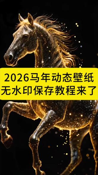 2026必备马年动态壁纸,新手也能会,一键生成同款,100%免费#动态壁纸#2026马年 #剪映 #手机壁纸#锁屏壁纸