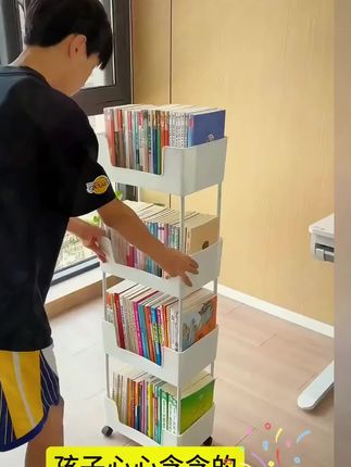 307终于给孩子找到这款可移动书架,看书取书方便,收纳各种书本文具,再也不会扔得到处都是了
