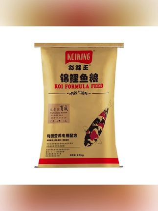 彩锦王渔场大包装锦鲤观赏增色体肥高蛋白不浑水育成料粮配方营养#渔料