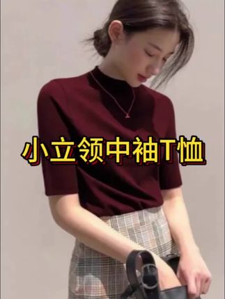 春秋新款时尚百搭中袖T恤女新款洋气减龄上衣轻薄透气纯色打底衫#小立领打底衫 #面料柔软舒适 #谁穿谁好看 #高级感穿搭 #气质显瘦款 @DOU+小助手 @DOU+上热门