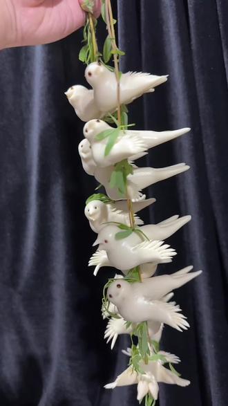 柳条串燕。介休最具代表性的花馍。子推燕。#介休花馍 #清明寒食节