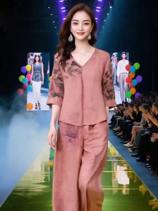 女士时尚民族风套装#气质女神穿搭 #高贵优雅 #优雅气质 #最美穿搭 #高端大气
