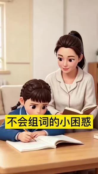不会组词的小困惑 不会组词怎么办?看妈妈是怎么一点就通#家庭辅导 #育儿教育#组词 #妈妈辅导作业