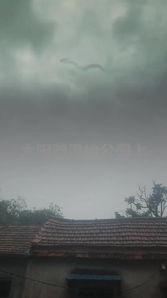 下雨天真龙现身,#下雨天乡村真实风景 #云雾镇