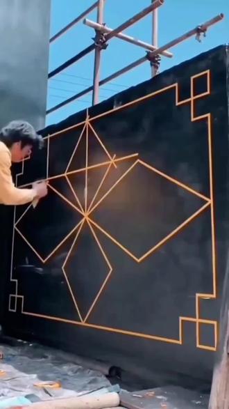 外墙美纹纸造型教程图册,共有两百多种造型图案#油漆工#外墙施工 #外墙造型教程图册#外墙 #水包砂施工