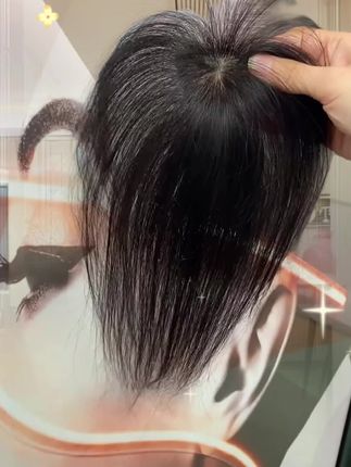 #假发片头顶 发缝宽头顶头发稀少用这款补发片轻松搞定#增加头顶发量